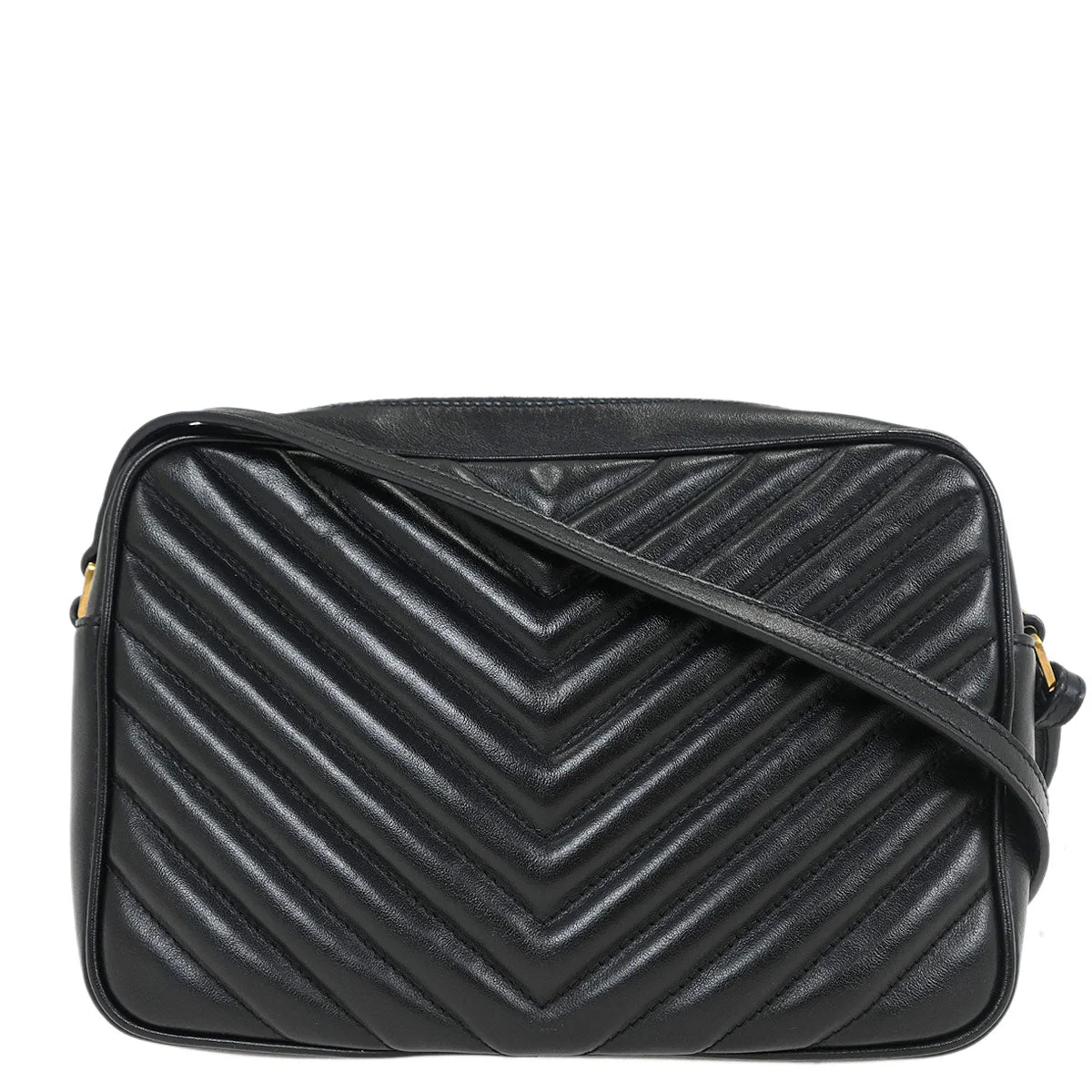 Saint Laurent Black Lou Shoulder Bag - Image 2