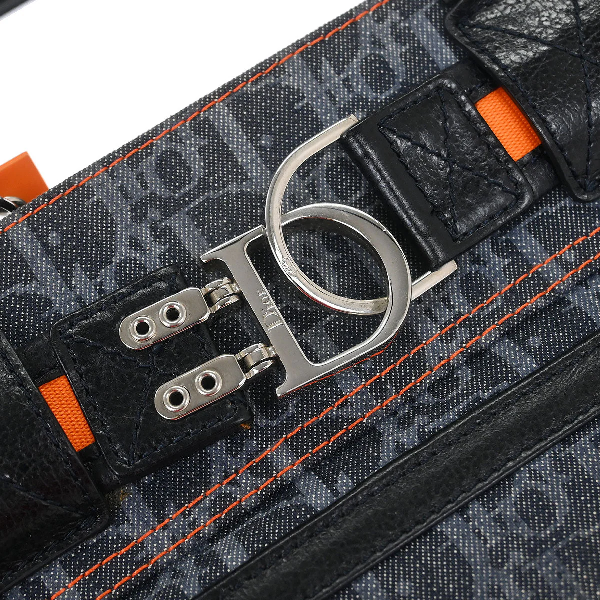 Christian Dior Navy Trotter Flight Handbag - Image 4