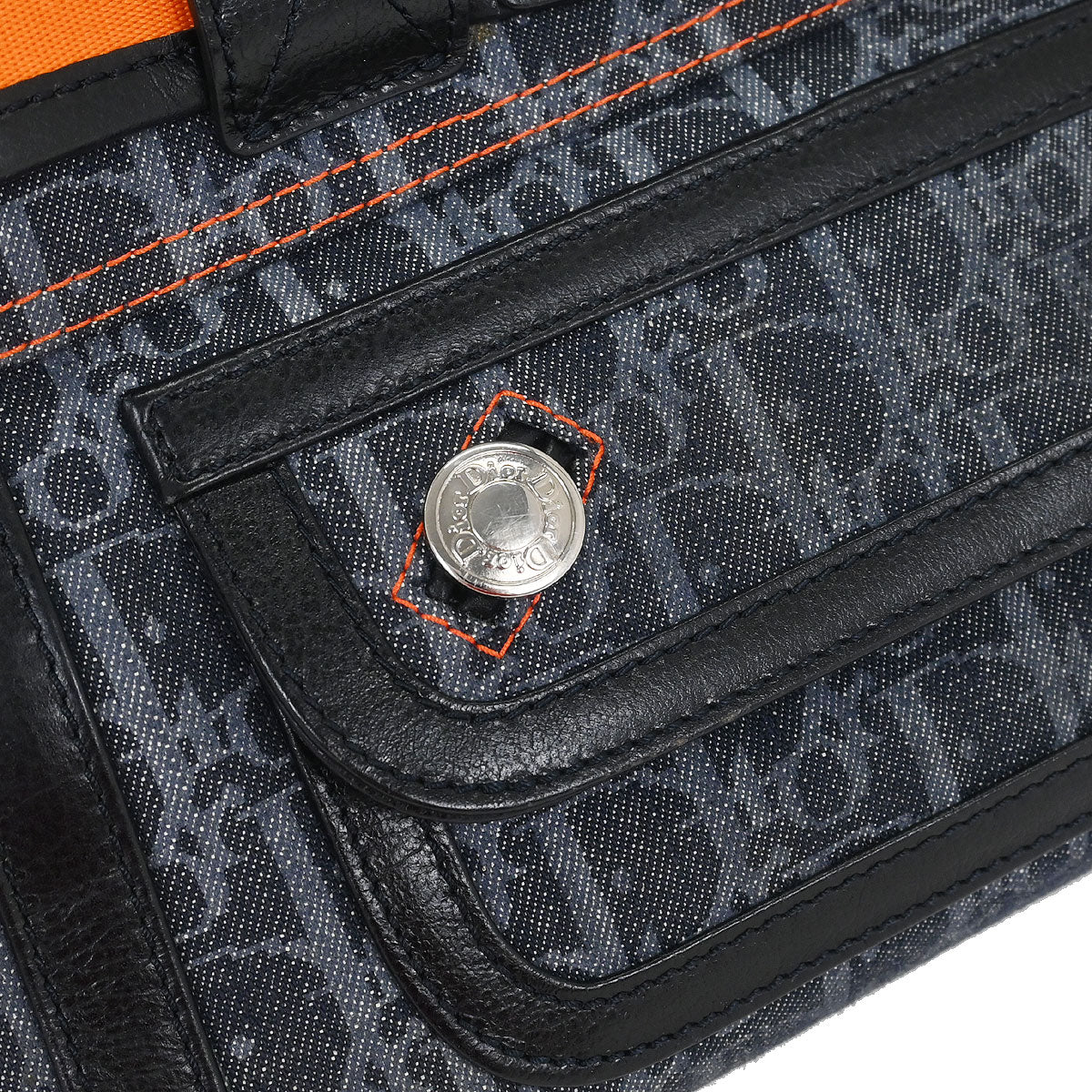 Christian Dior Navy Trotter Flight Handbag - Image 5
