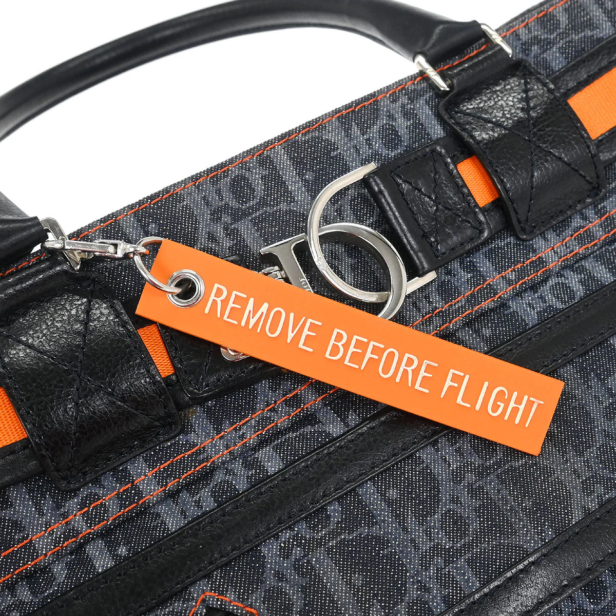 Christian Dior Navy Trotter Flight Handbag - Image 6