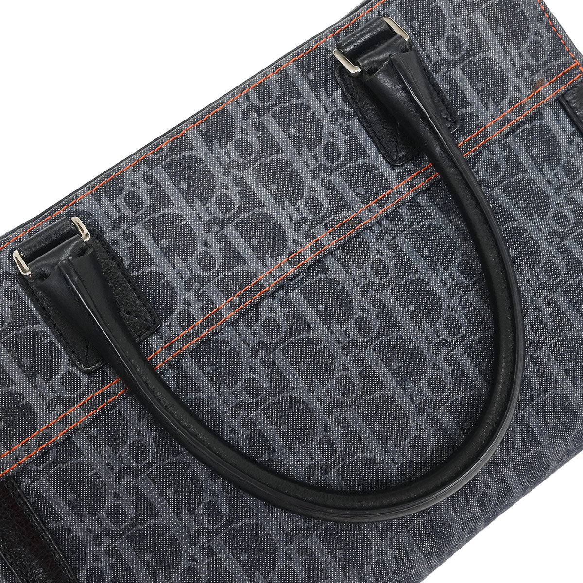 Christian Dior Navy Trotter Flight Handbag - Image 8