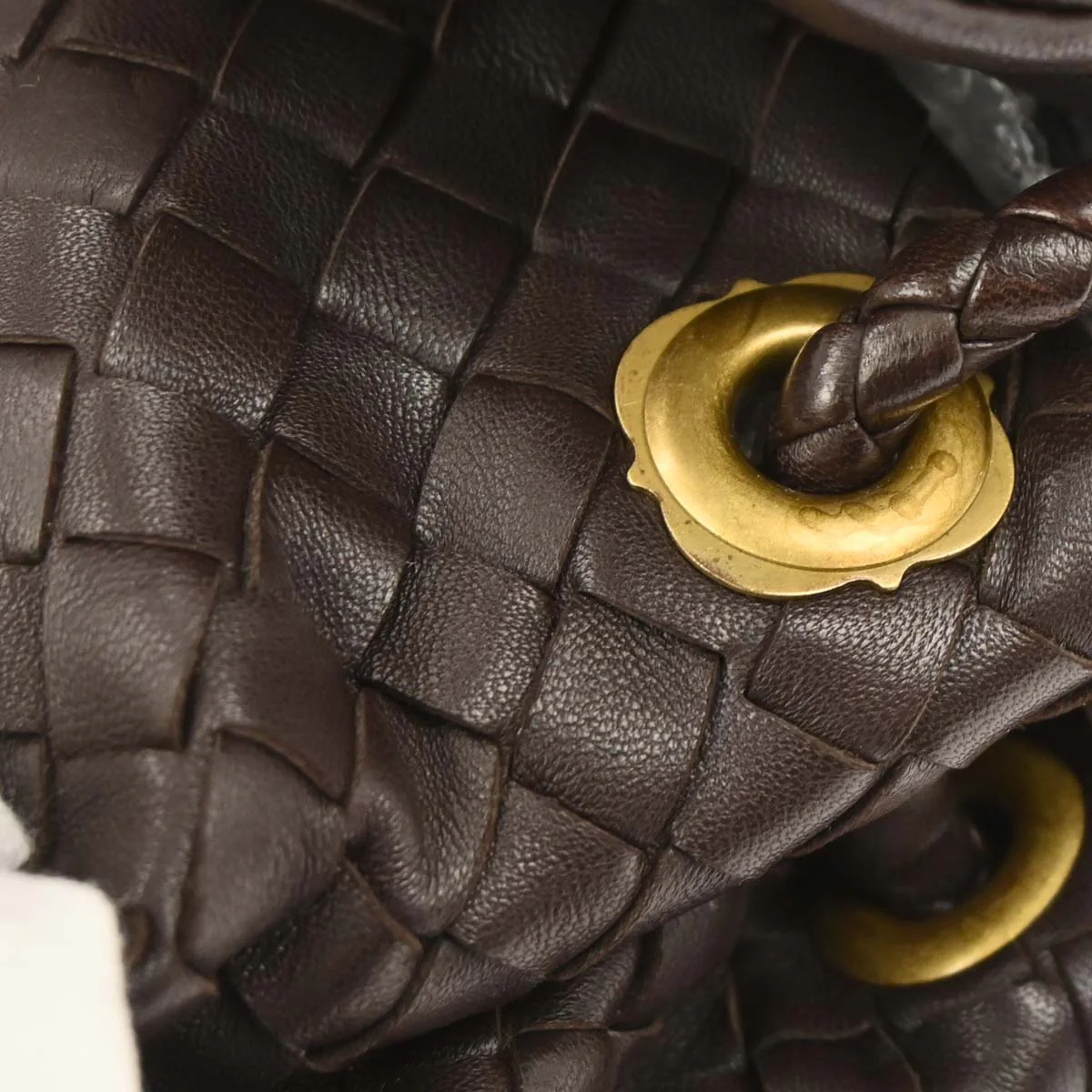 Bottega Veneta Brown Lambskin Intrecciato Handbag - Image 5