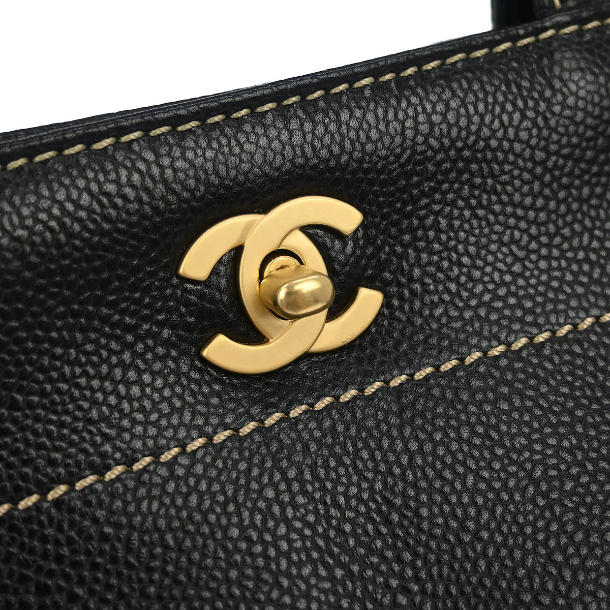 Chanel Black Caviar 2way Shoulder Tote Bag - Image 4