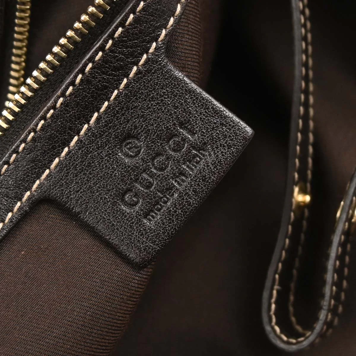 Gucci Beige Canvas GG Horsebit Handbag - Image 8