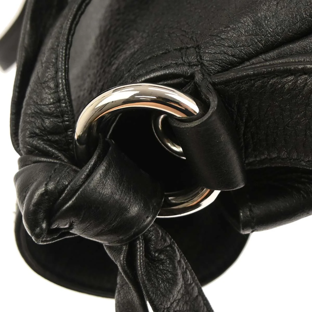 Gucci Black Leather Jungle Bamboo Shoulder Bag - Image 4