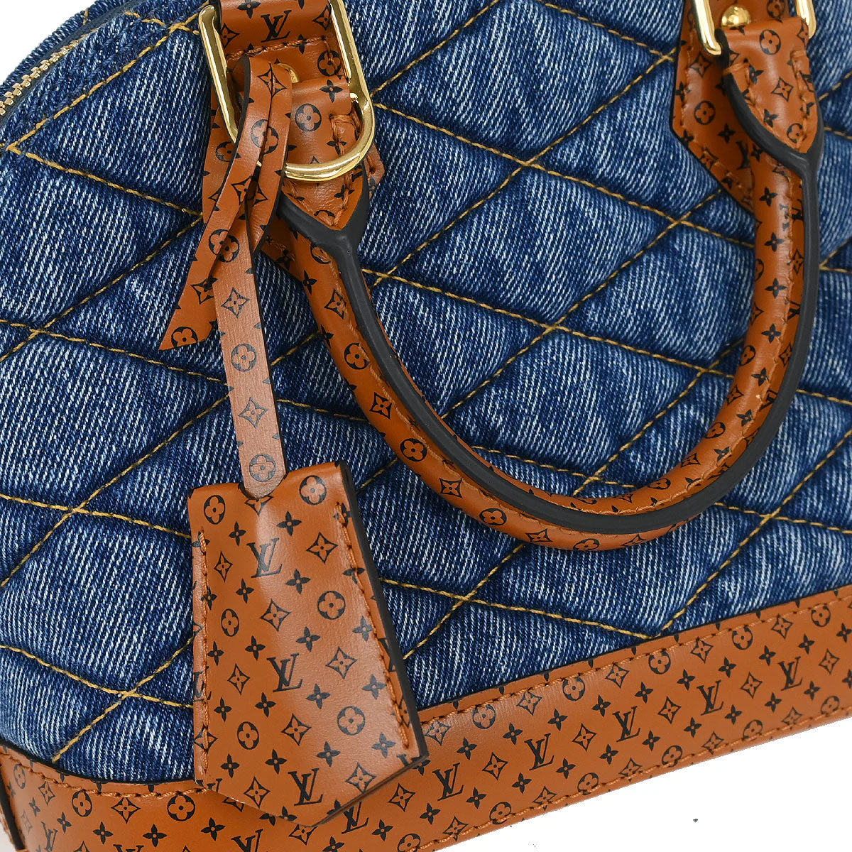 Louis Vuitton Denim Malletage Alma BB 2way Handbag M55048 - Image 4