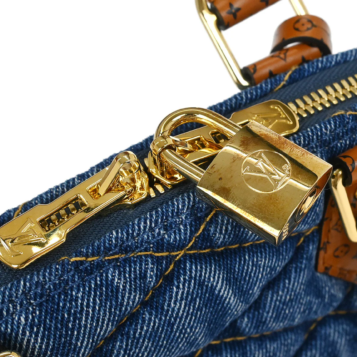 Louis Vuitton Denim Malletage Alma BB 2way Handbag M55048 - Image 5