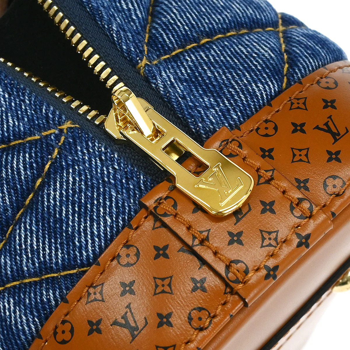 Louis Vuitton Denim Malletage Alma BB 2way Handbag M55048 - Image 7