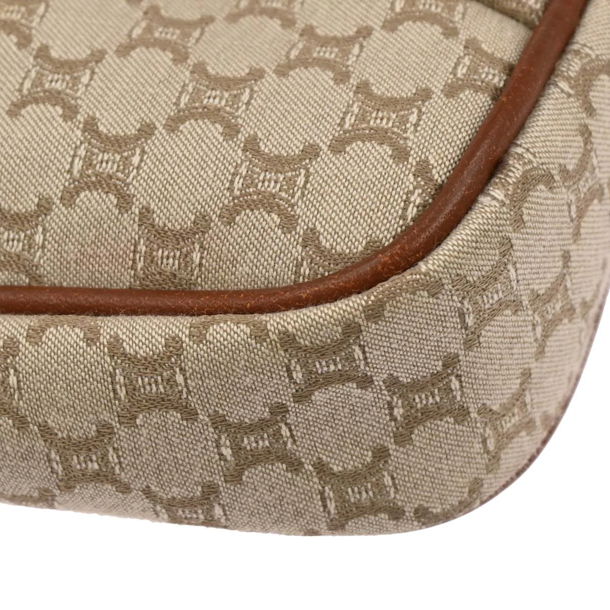 Celine * Beige Macadam Shoulder Bag - Image 6