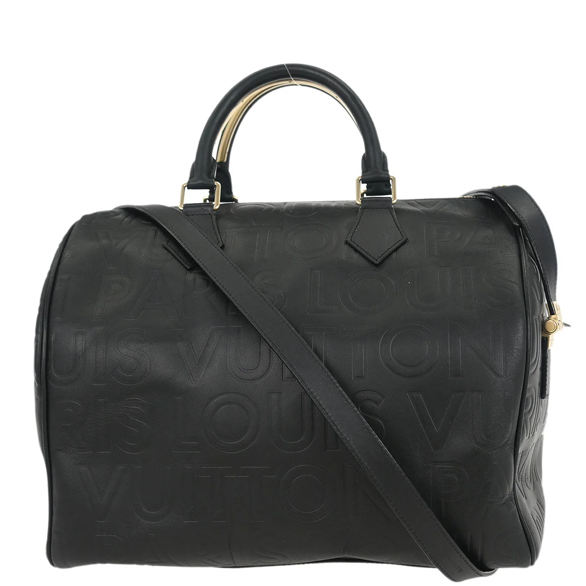 Louis Vuitton 2008 Black Leather Paris Pool Speedy Cube M95816 - Image 2