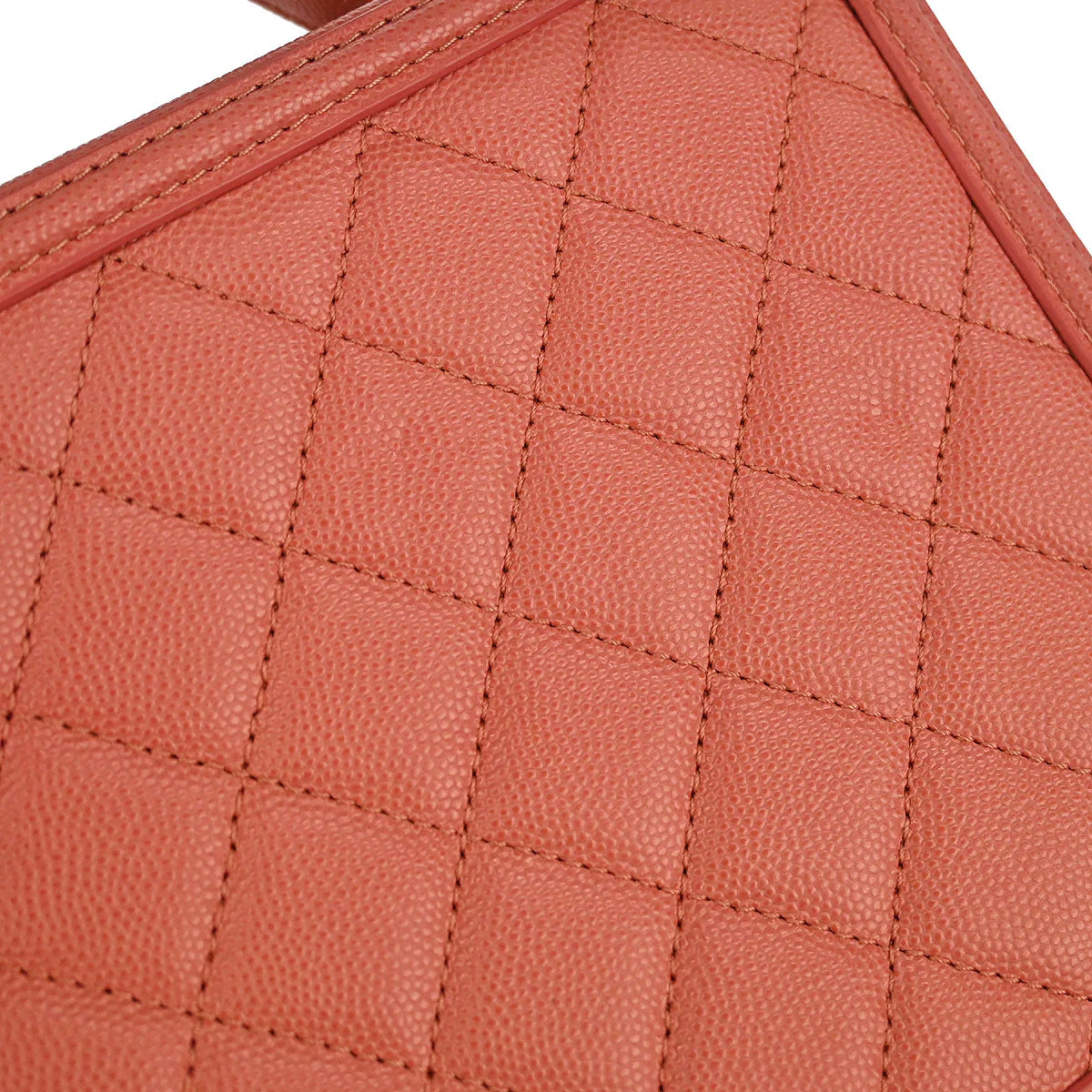 Chanel 2019 Pink Caviar CC Filigree 2way Shoulder Vanity Handbag - Image 10