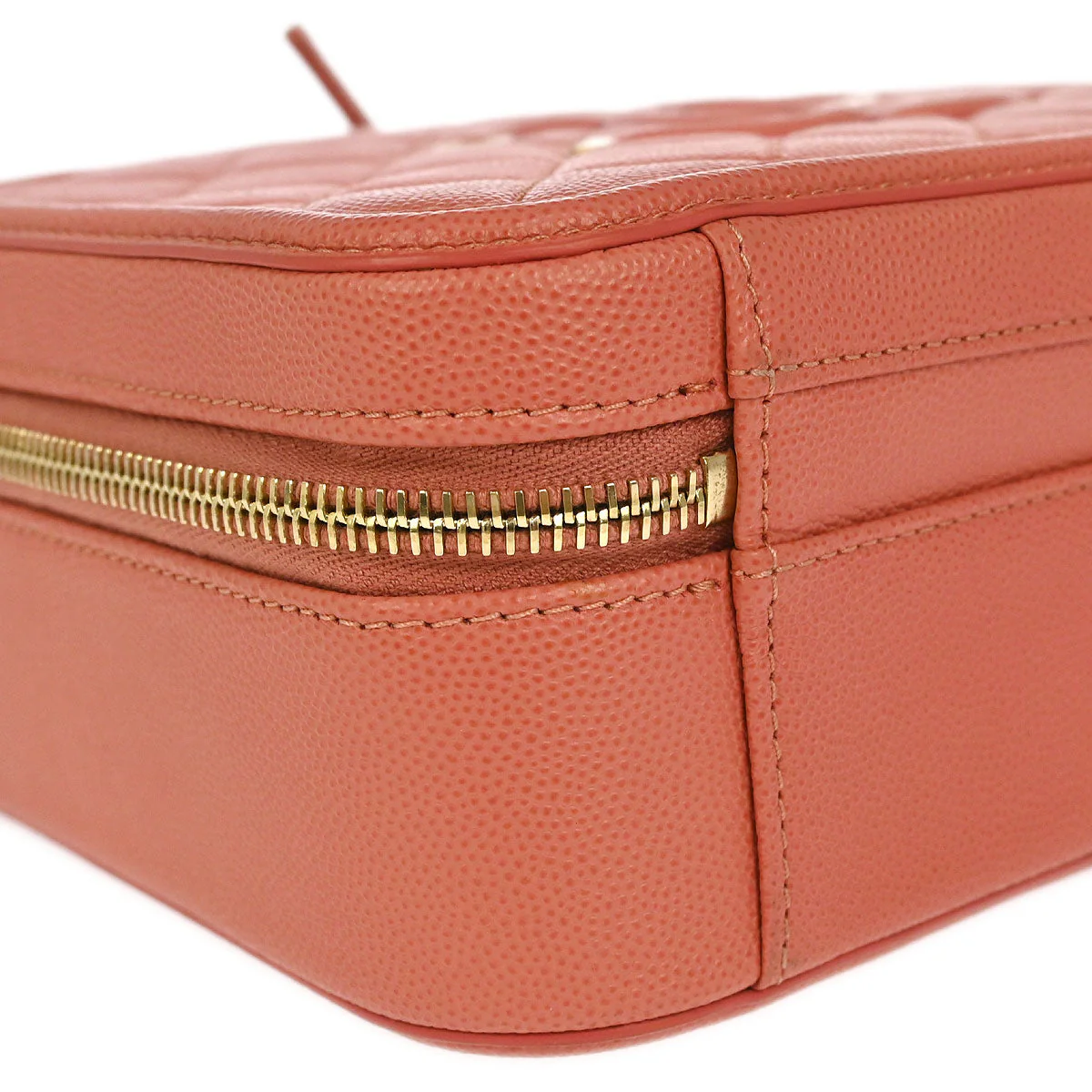 Chanel 2019 Pink Caviar CC Filigree 2way Shoulder Vanity Handbag - Image 3