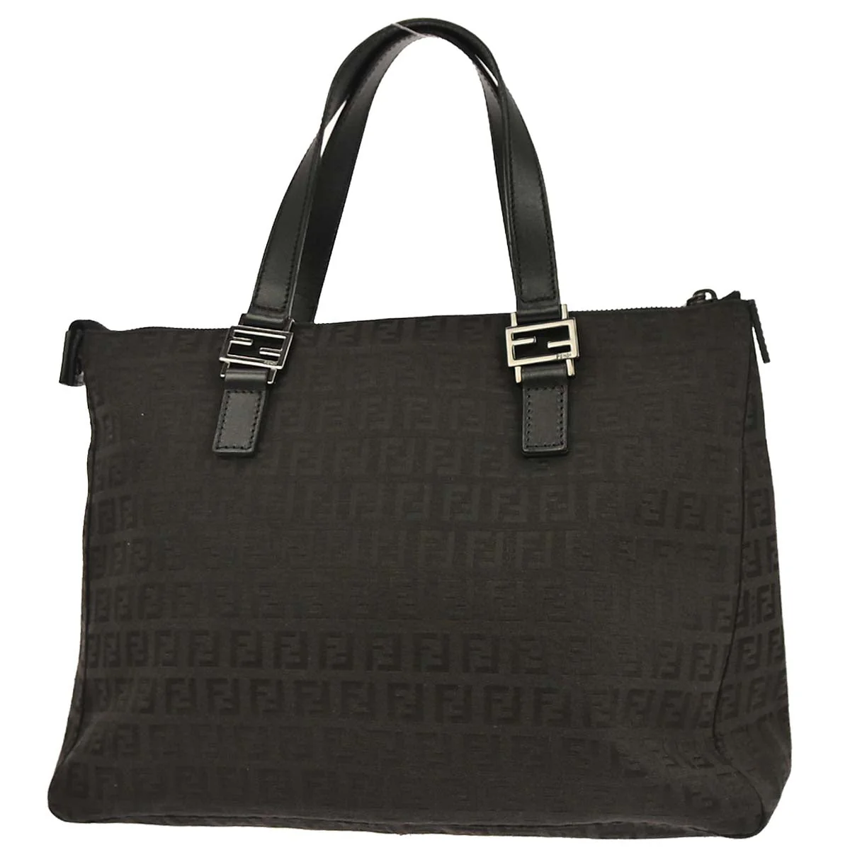 Fendi Dark Brown Zucchino Tote Handbag - Image 2