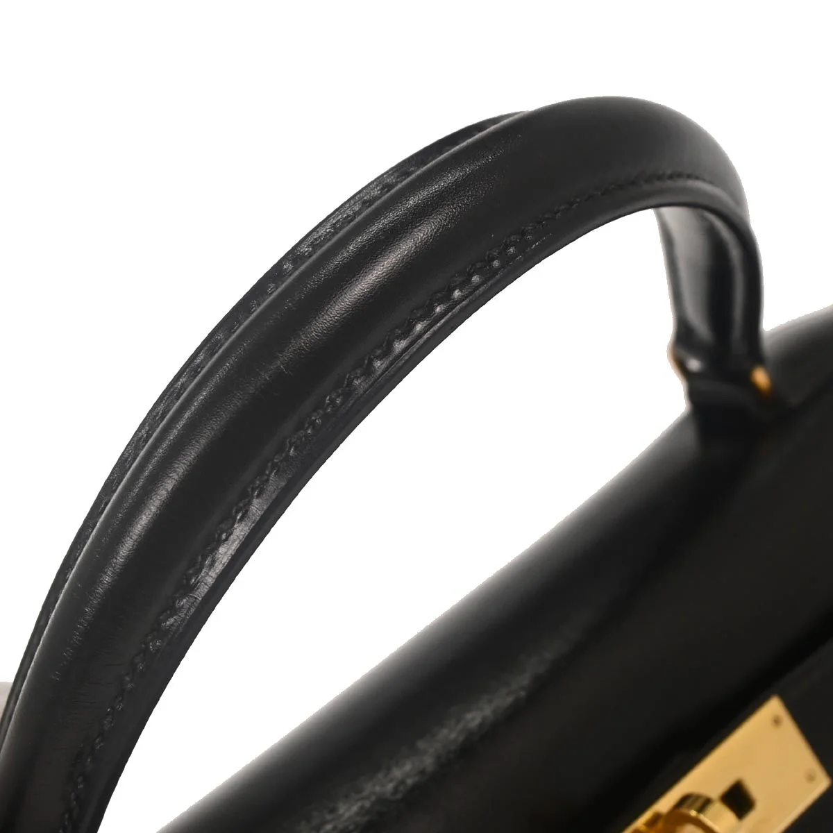 Hermes Black Box Calf Kelly 32 Retourne Handbag - Image 4