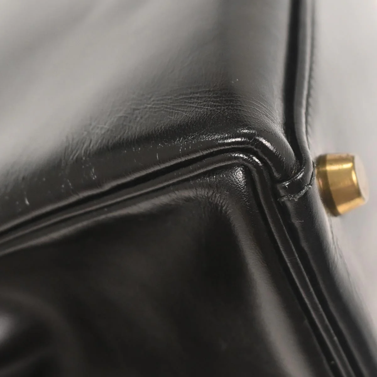 Hermes Black Box Calf Kelly 32 Retourne Handbag - Image 6