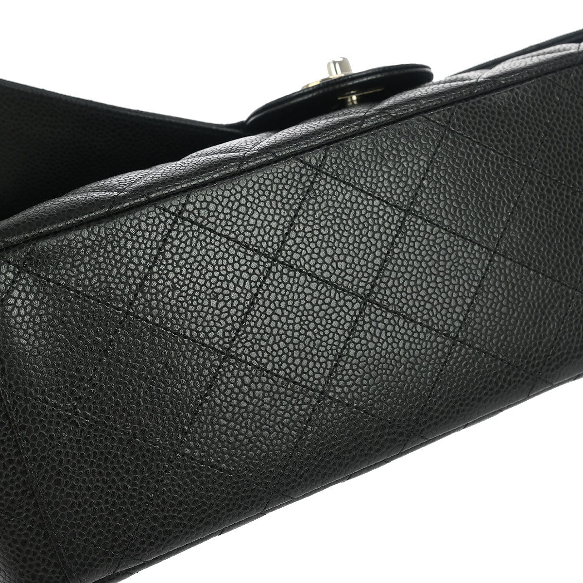 Chanel 2014 Black Caviar Classic Double Flap Shoulder Bag - Image 3