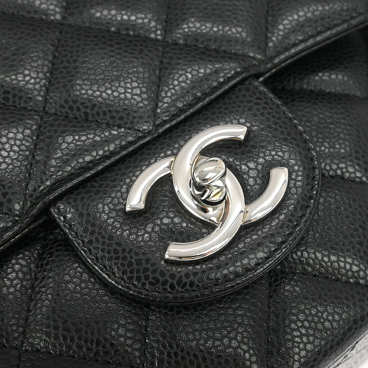 Chanel 2014 Black Caviar Classic Double Flap Shoulder Bag - Image 4
