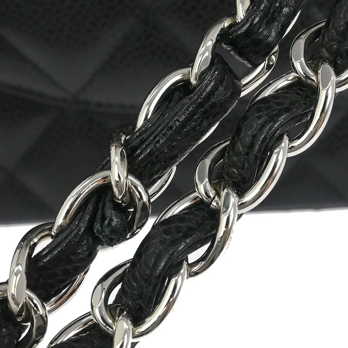 Chanel 2014 Black Caviar Classic Double Flap Shoulder Bag - Image 5