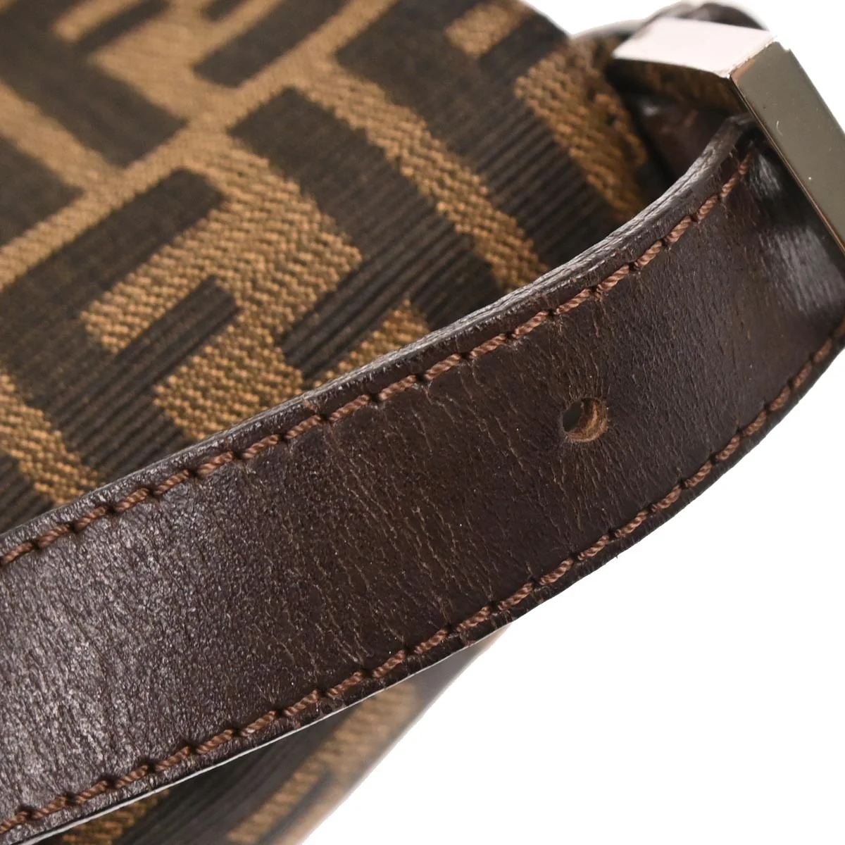 Fendi Brown Zucca Baguette Handbag - Image 3