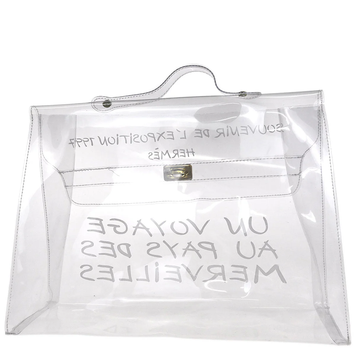 Hermes Clear Kelly Vinyl Handbag - Image 2