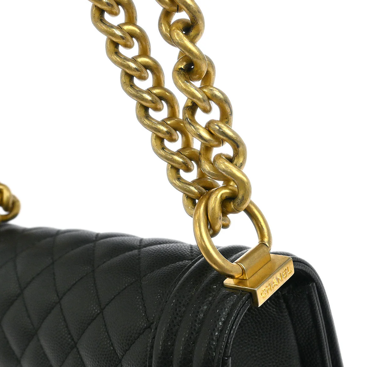 Boy Chanel 2019 Black Caviar Small Chain Shoulder Bag - Image 5