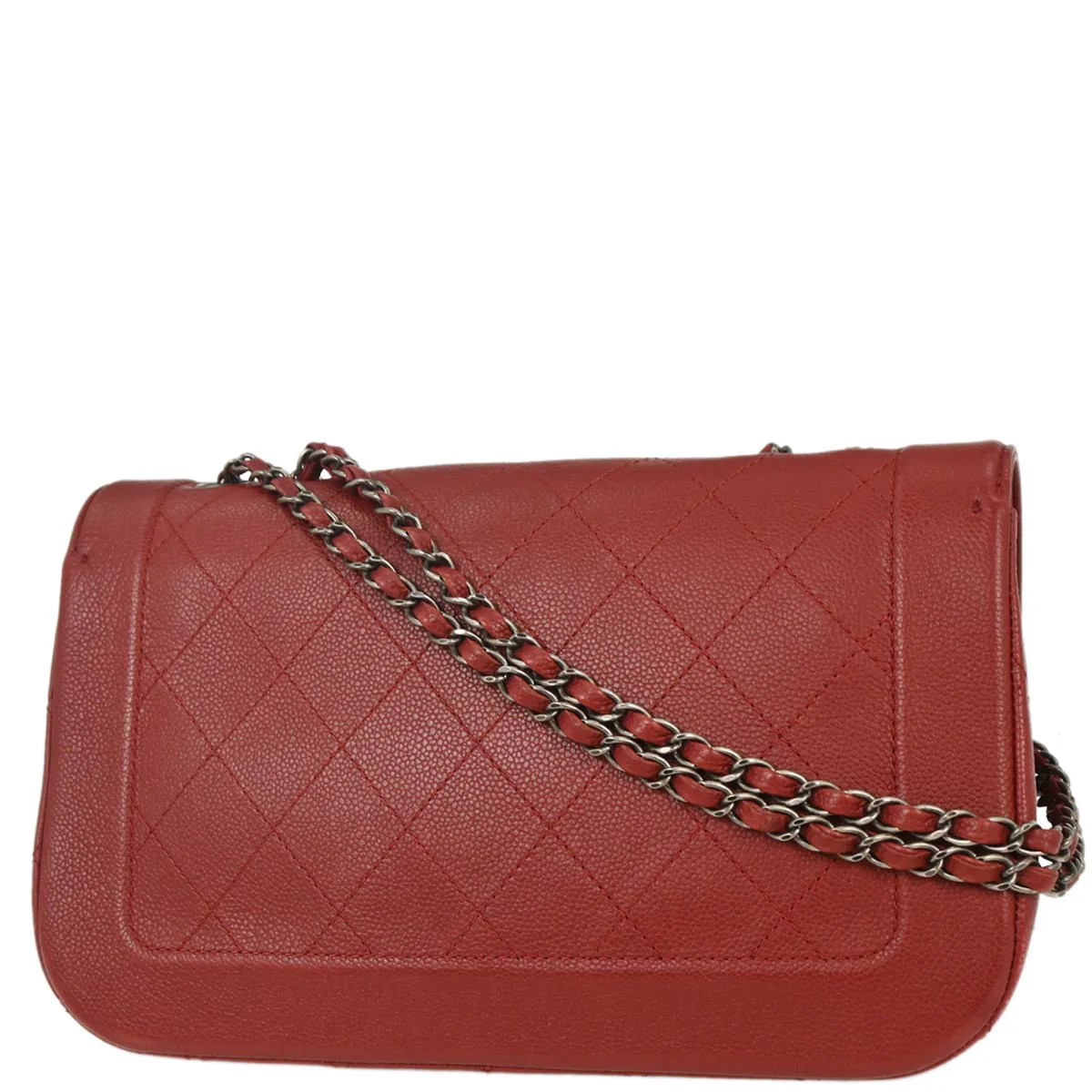 Chanel 2014-2015 Red Caviar Shoulder Bag - Image 2