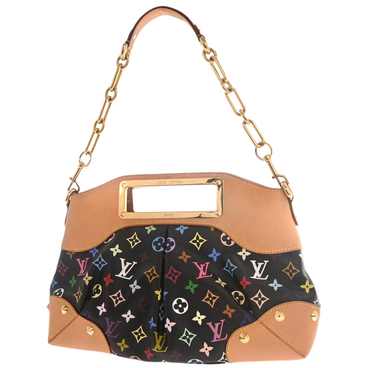 Louis Vuitton 2009 Black Multicolor Judy MM 2way Shoulder Handbag M40256 - Image 2