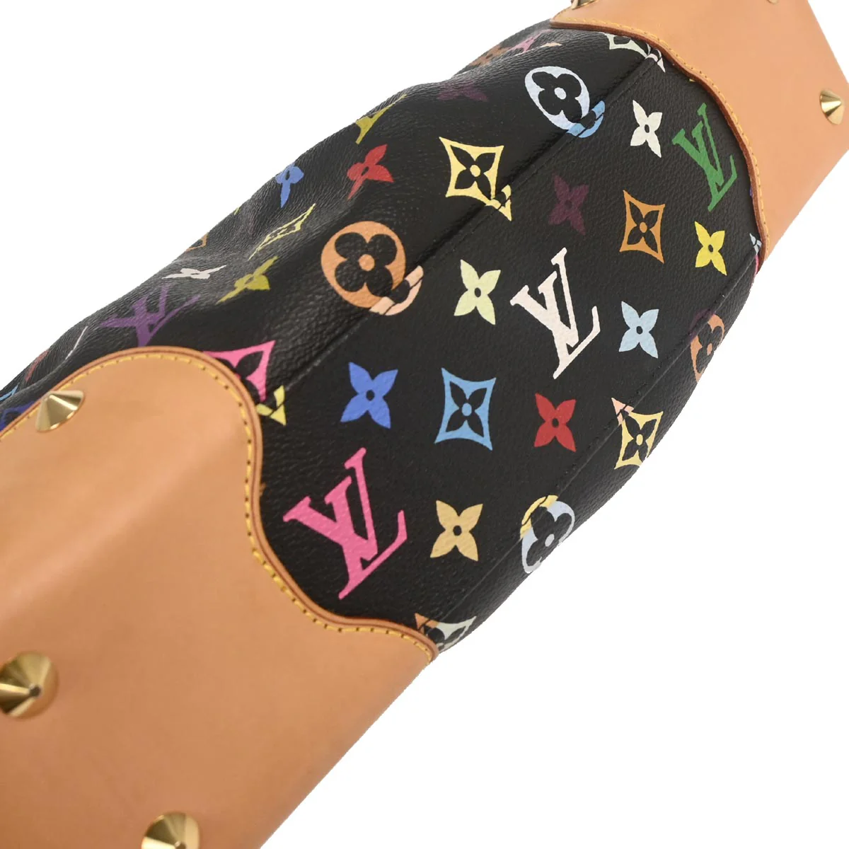 Louis Vuitton 2009 Black Multicolor Judy MM 2way Shoulder Handbag M40256 - Image 6