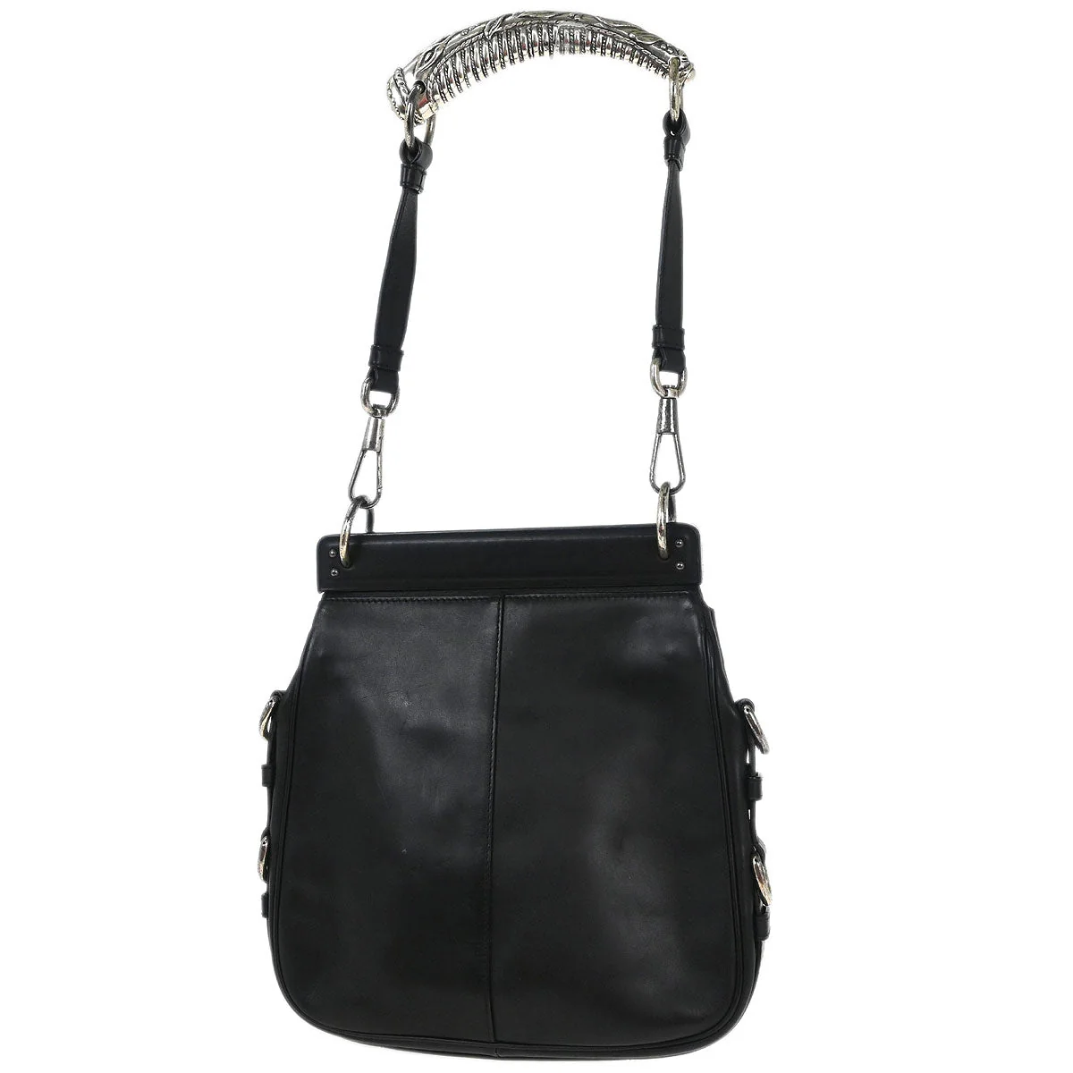 Yves Saint Laurent Rive Gauche Black Leather Shoulder Bag - Image 2