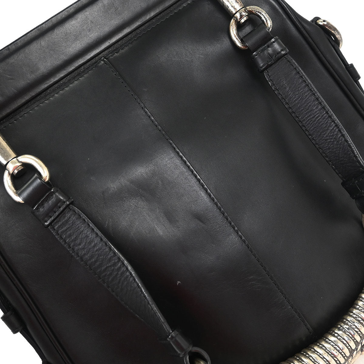 Yves Saint Laurent Rive Gauche Black Leather Shoulder Bag - Image 6