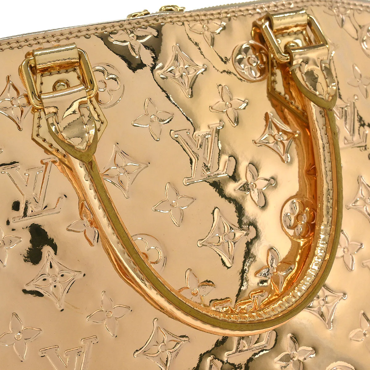 Louis Vuitton Gold Monogram Miroir Alma GM Handbag M95274 - Image 5