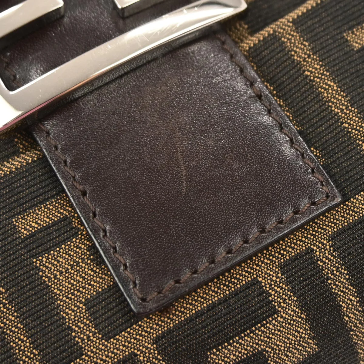 Fendi Brown Zucca Baguette Handbag - Image 3