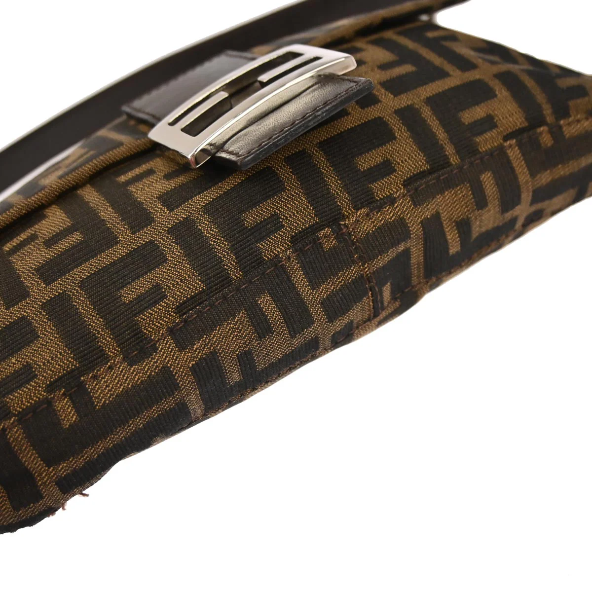 Fendi Brown Zucca Baguette Handbag - Image 5