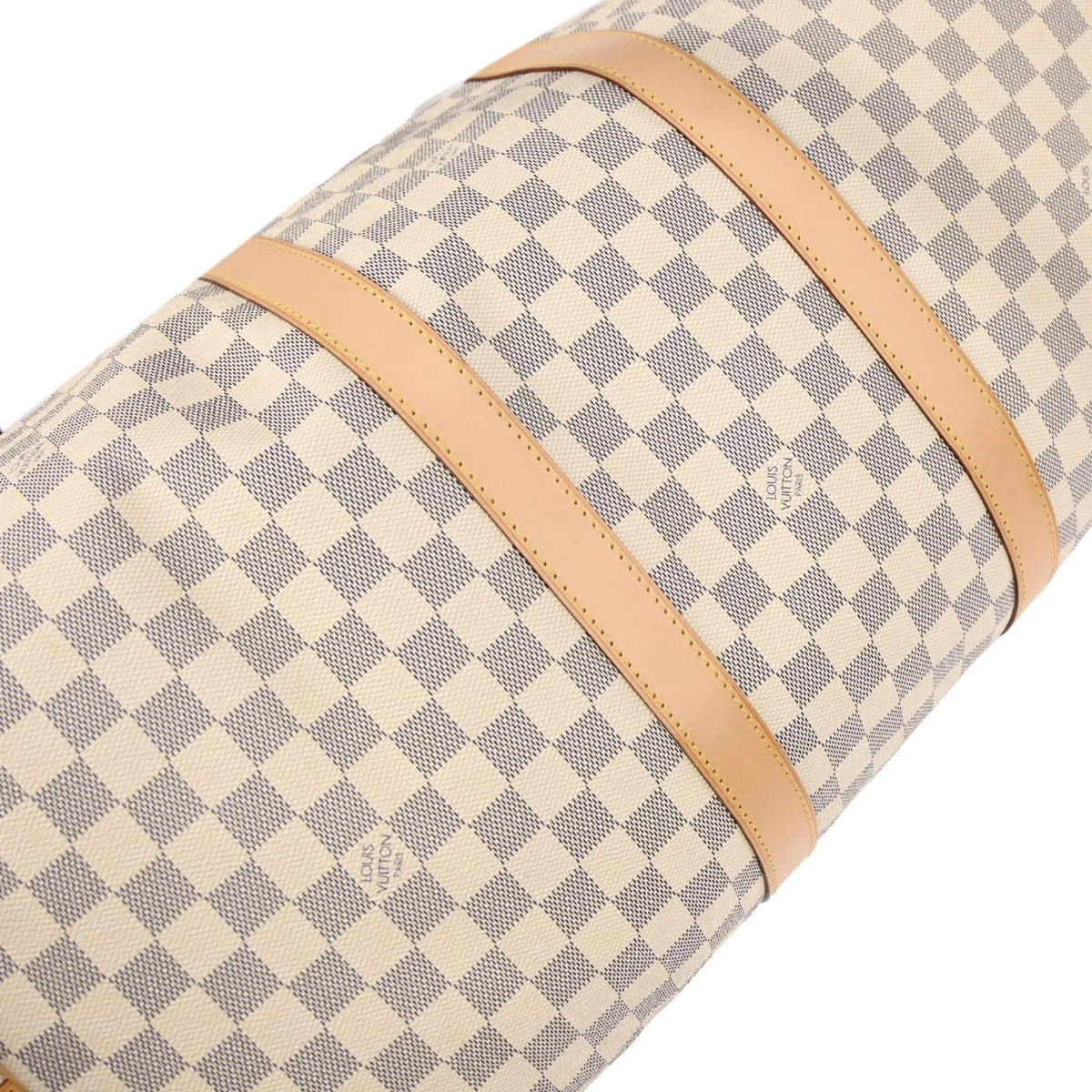 Louis Vuitton 2007 Damier Azur Keepall Bandouliere 55 Duffle Bag N41429 - Image 6