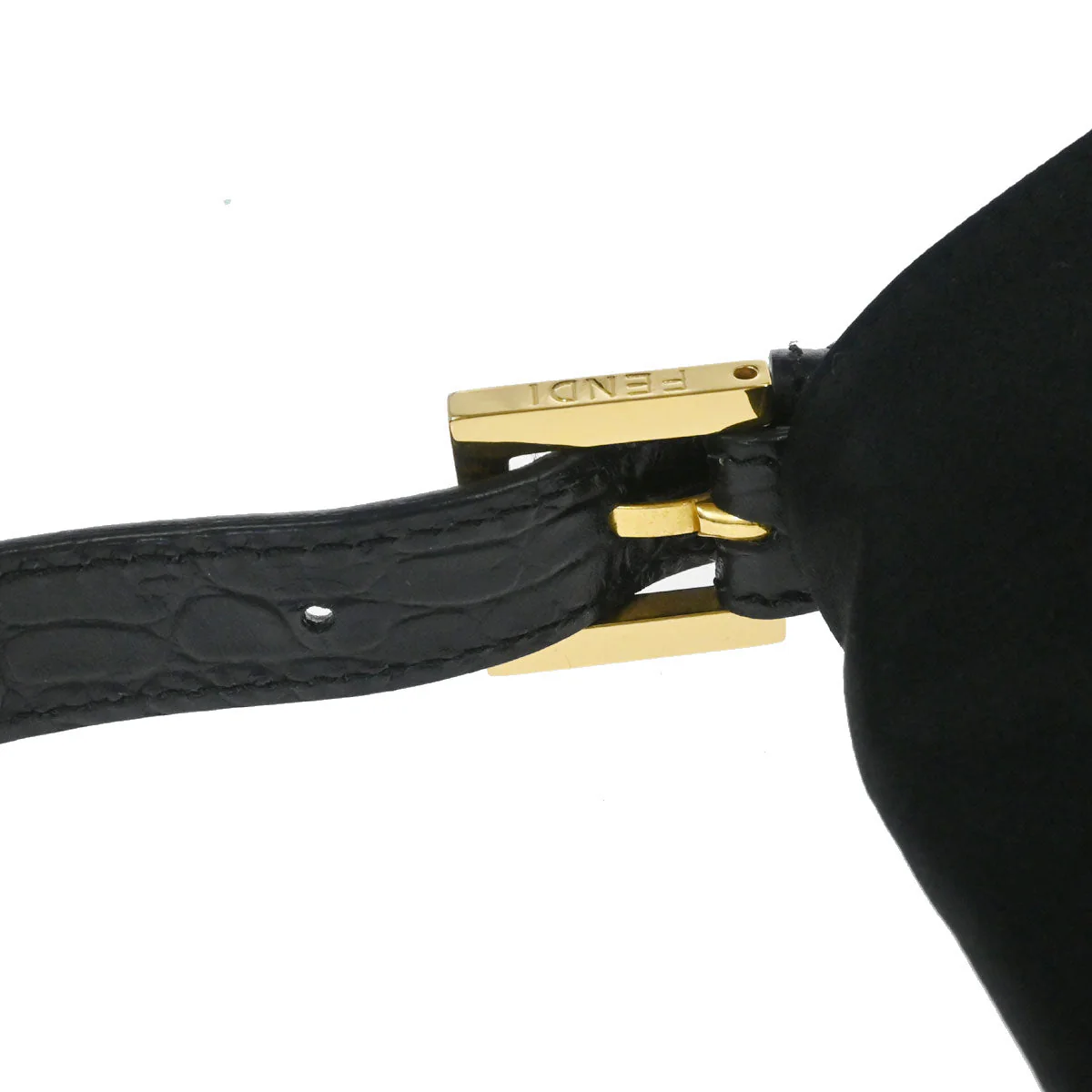Fendi * Black Satin Baguette Handbag - Image 5