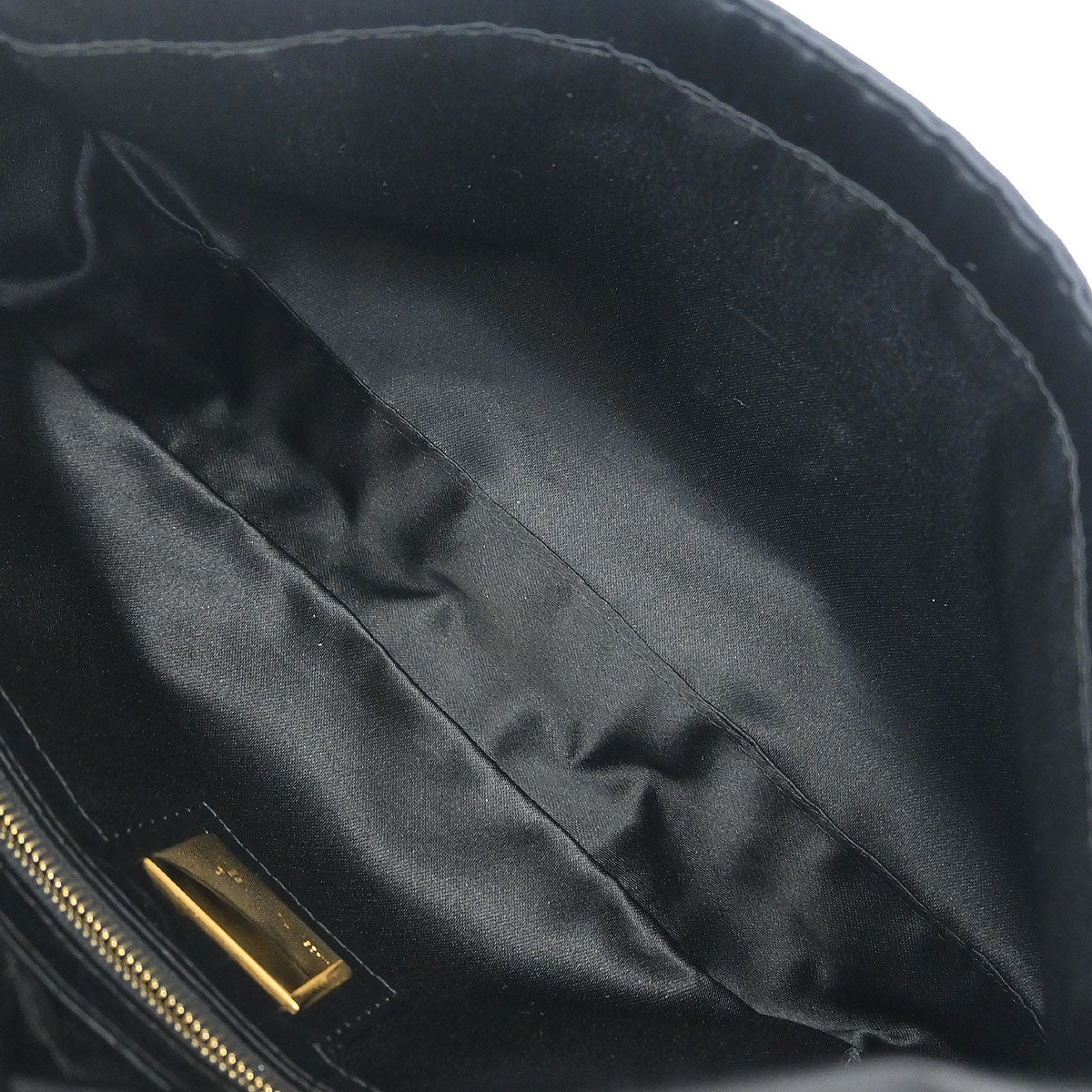 Fendi * Black Satin Baguette Handbag - Image 7