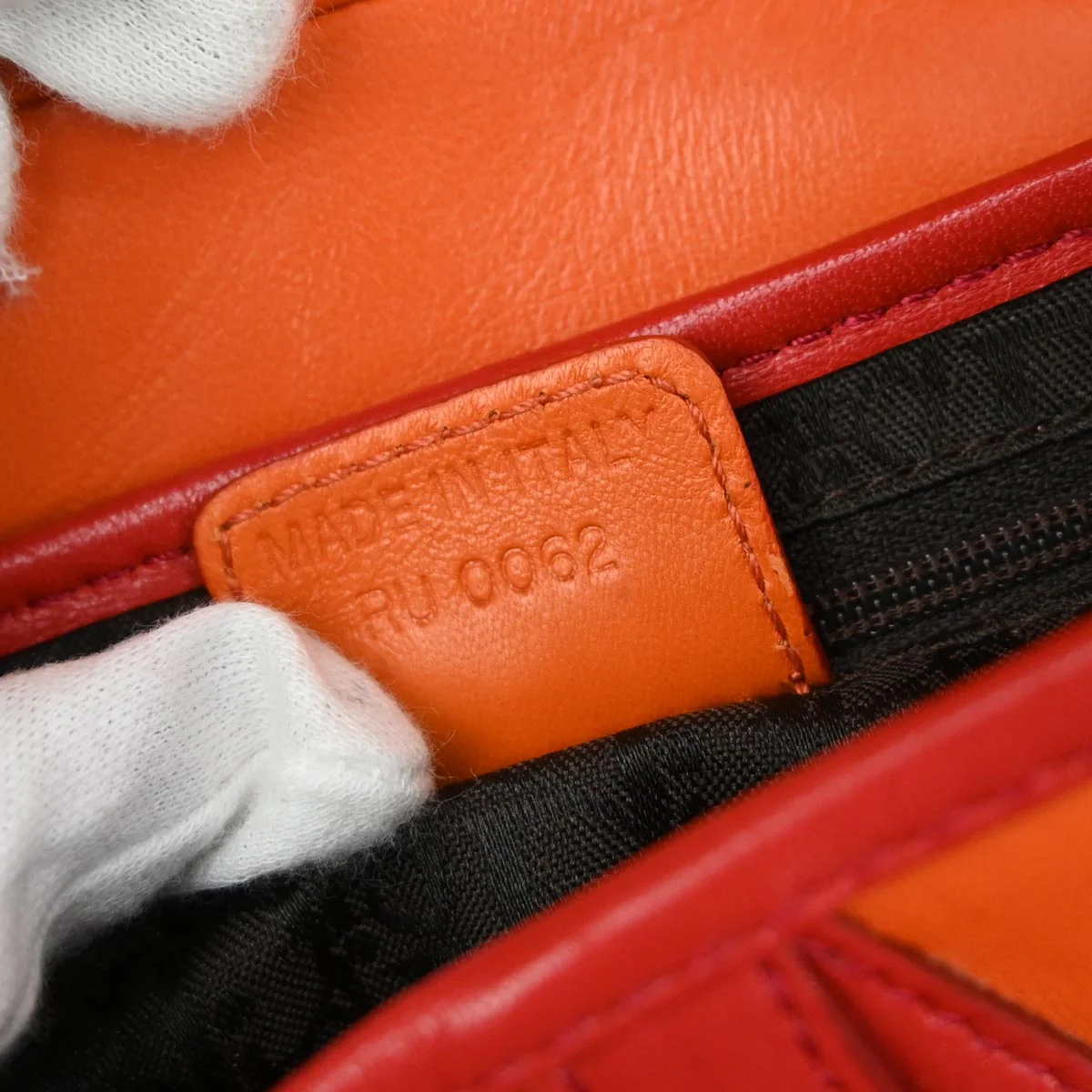 Christian Dior Orange Red Saddle Handbag - Image 10