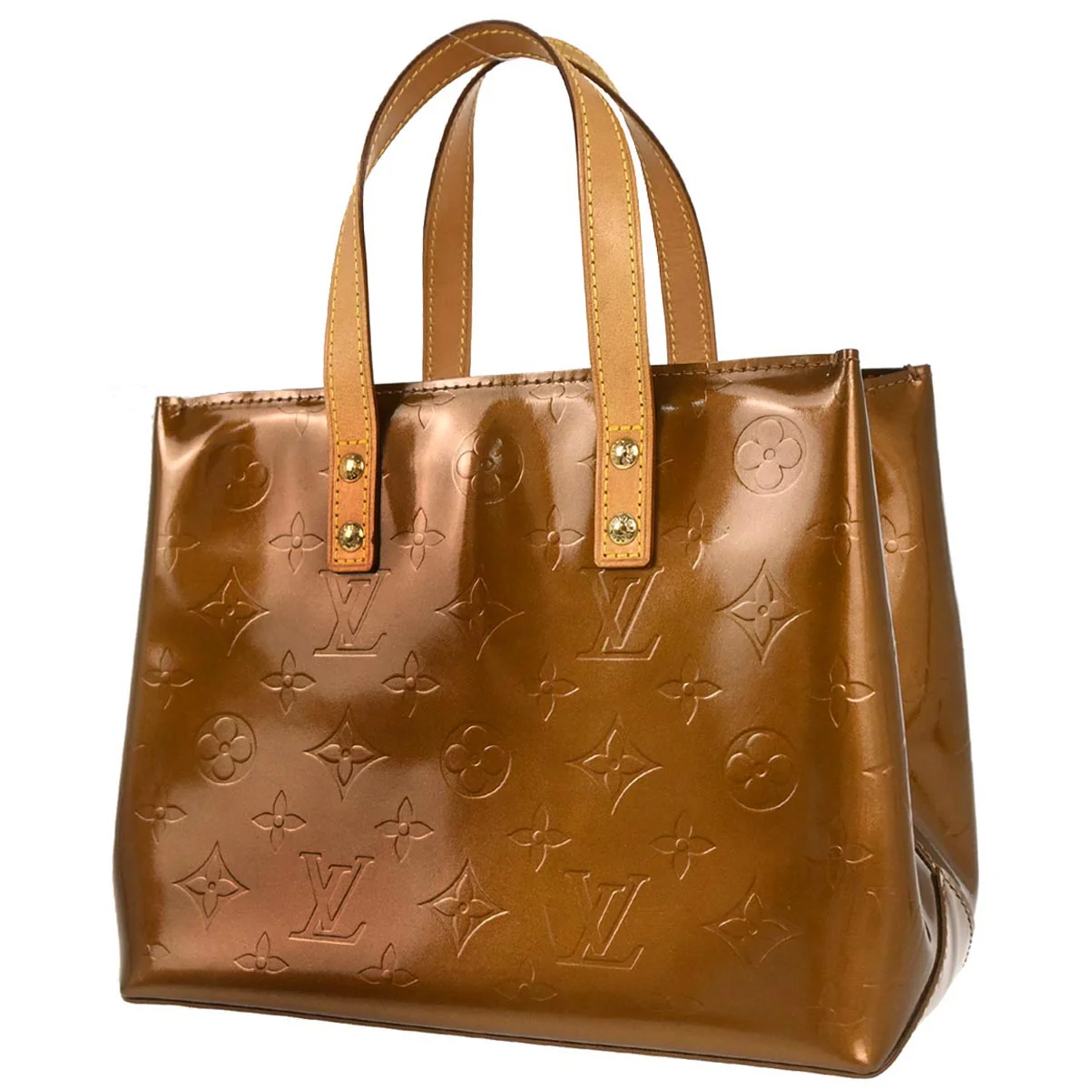 Louis Vuitton Bronze Vernis Reade PM Tote Handbag M91146 - Image 2