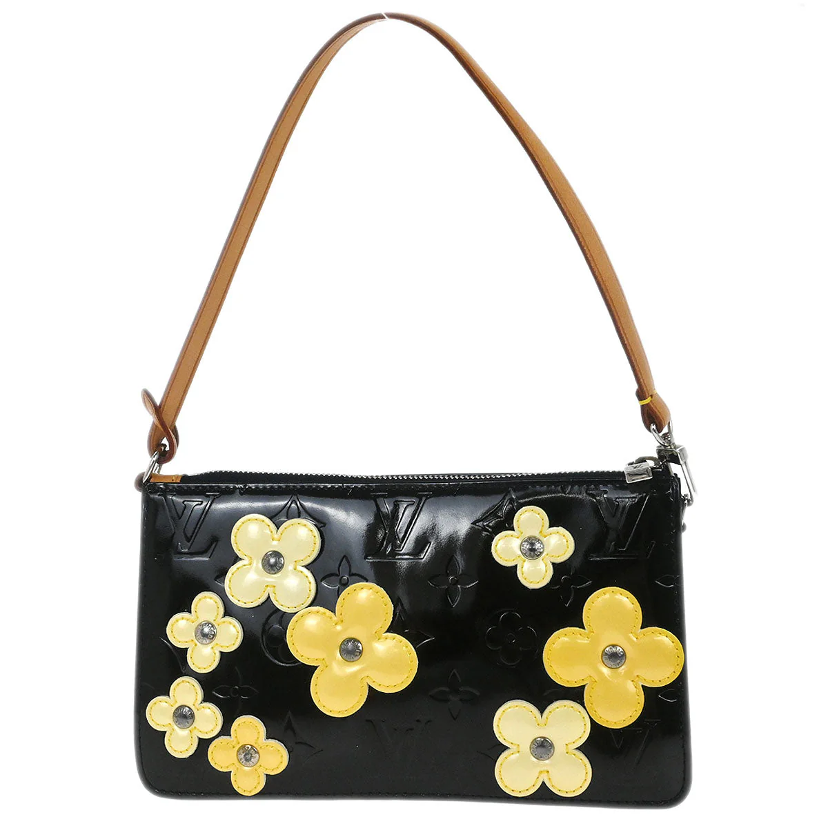 Louis Vuitton 2001 Black Vernis Flower Lexington Handbag M92245 - Image 2