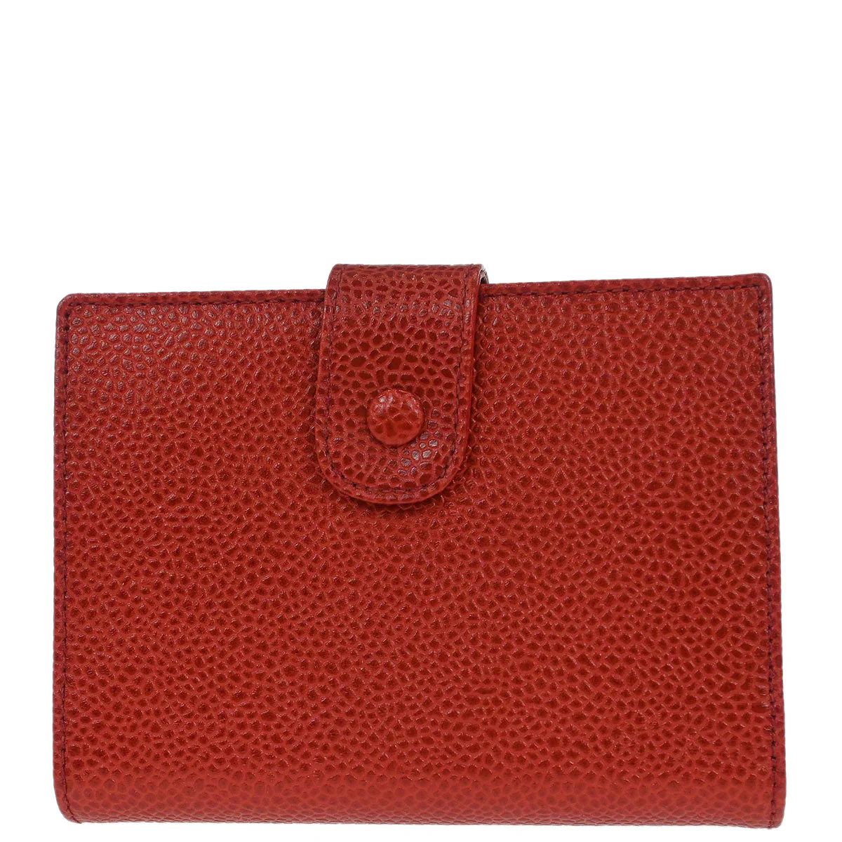 Chanel Bifold Wallet Purse Red Caviar Skin - Image 2