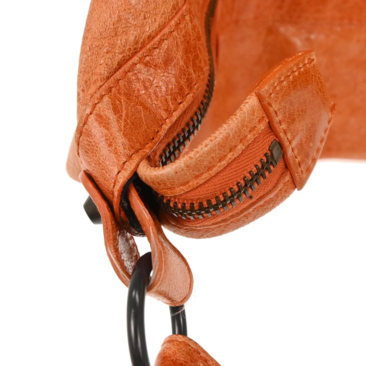 Balenciaga Orange Lambskin The Day Handbag - Image 4