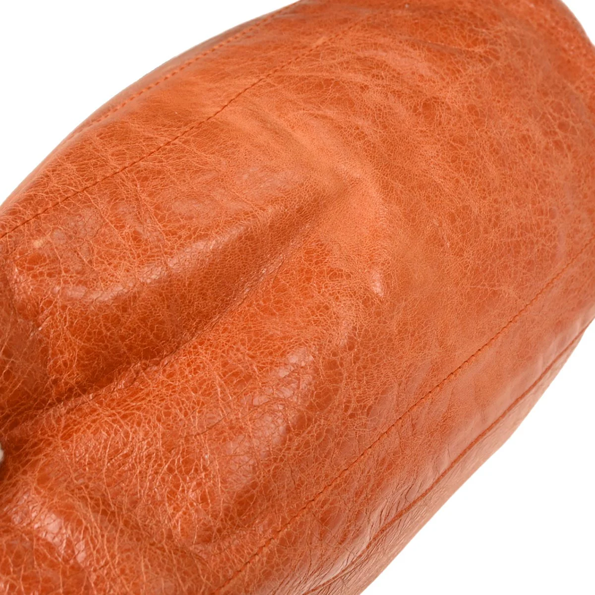 Balenciaga Orange Lambskin The Day Handbag - Image 7