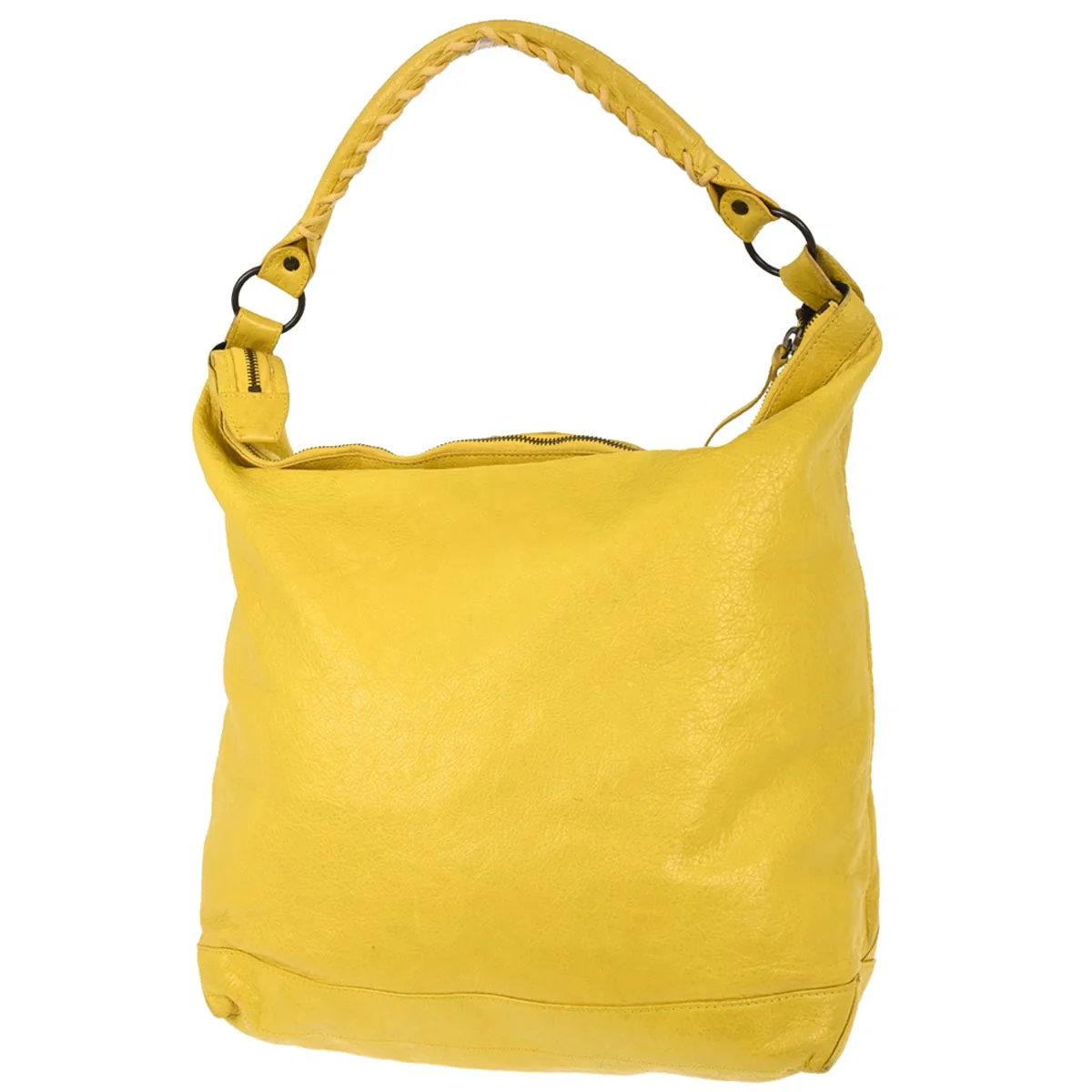 Balenciaga Yellow Lambskin The Day Handbag - Image 2