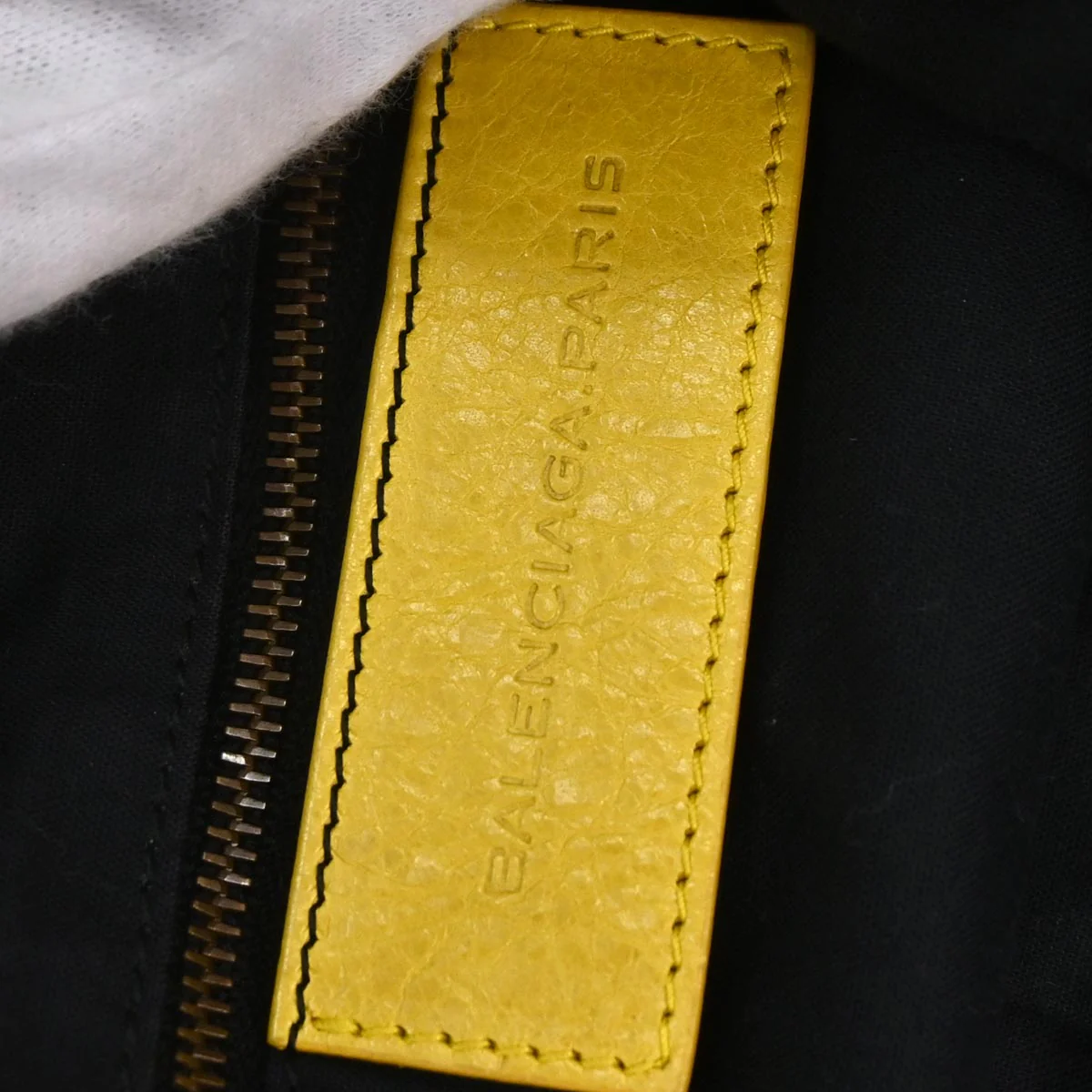 Balenciaga Yellow Lambskin The Day Handbag - Image 9