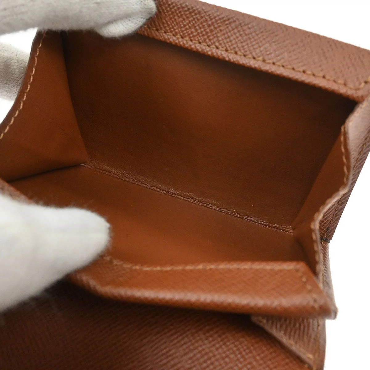 Louis Vuitton 2007 Monogram Porte Monnaie Plat Coin Case Wallet M61930 - Image 5