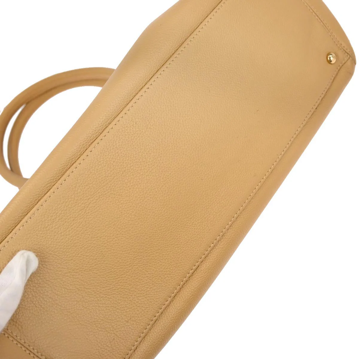 Chanel Beige Calfskin Executive Cerf Tote Bag 2way Shoulder Handbag - Image 4