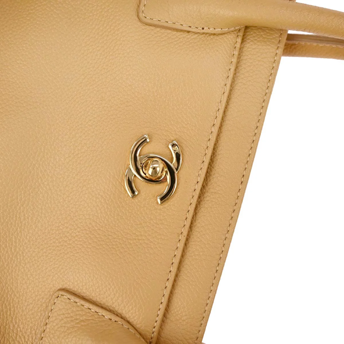 Chanel Beige Calfskin Executive Cerf Tote Bag 2way Shoulder Handbag - Image 7