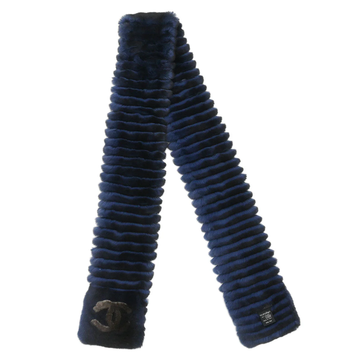 Chanel Orylag Stole Blue Small Good