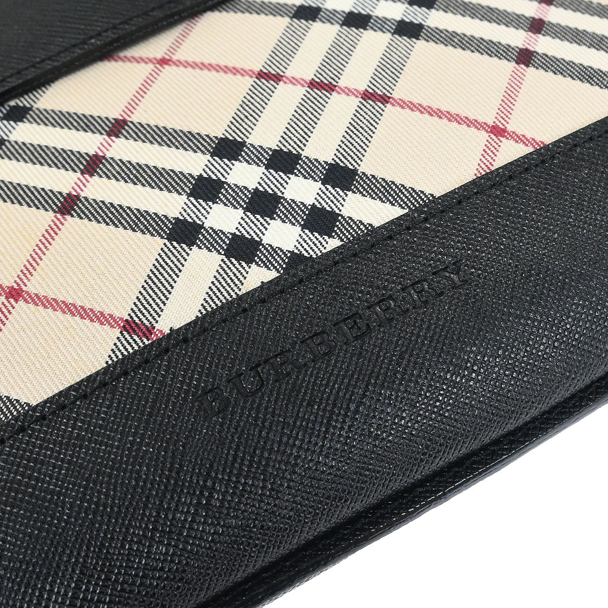 Burberry Beige Canvas Burberry Check Handbag - Image 3