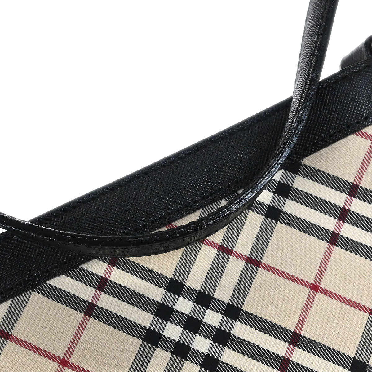 Burberry Beige Canvas Burberry Check Handbag - Image 5